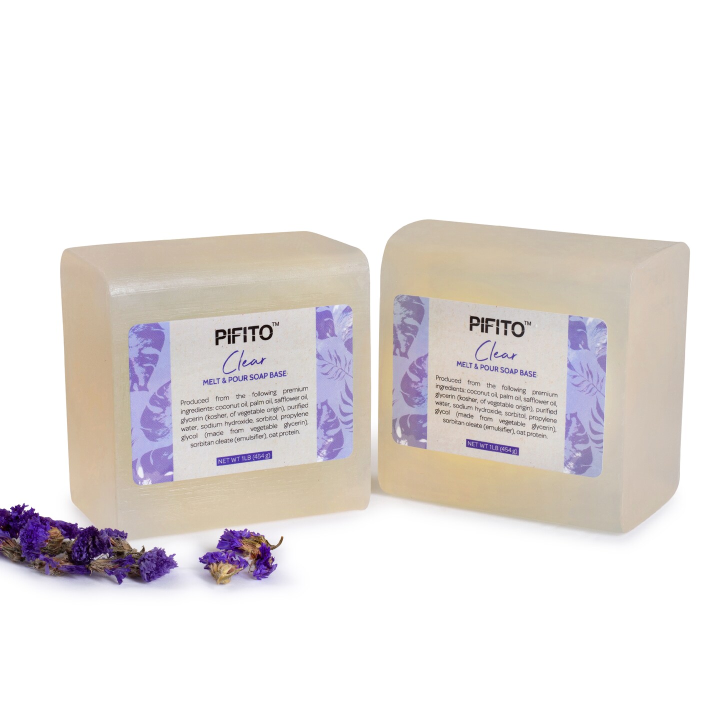 Pifito Clear Melt and Pour Soap Base │ Bulk Premium 100% Natural Glycerin Soap Base │ Luxurious Soap Making Supplies