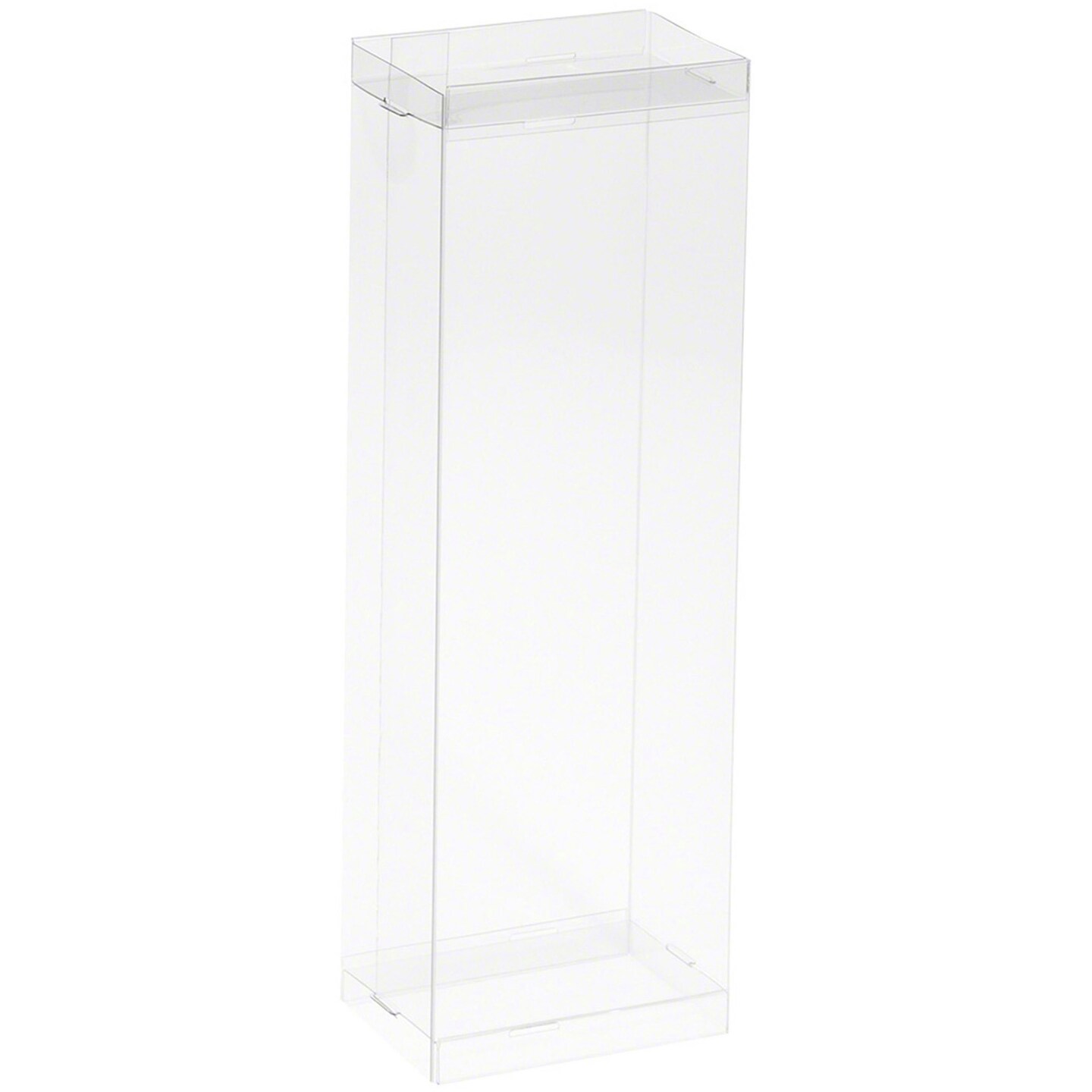 DollSafe Clear Folding Display Box for thin 7-8 inch Dolls and Action Figures, 3" W x 2" D x 8.5" H
