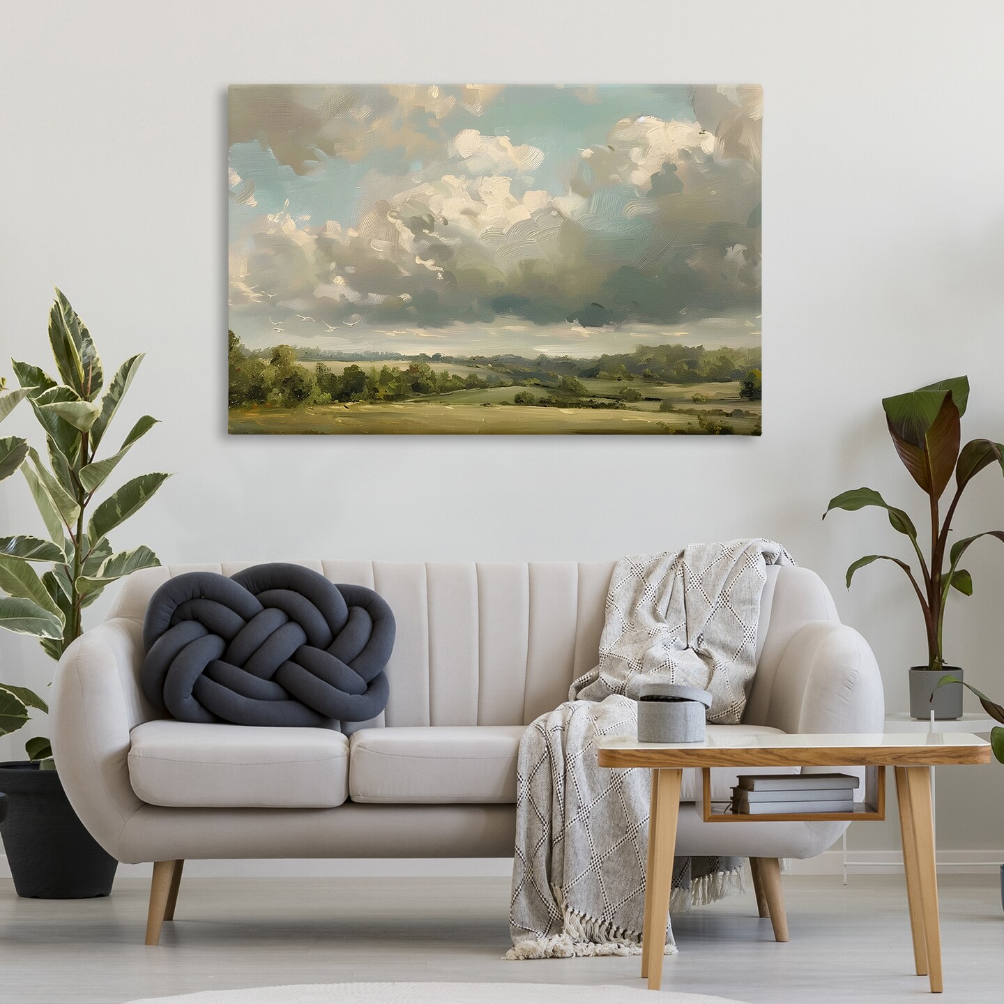 Stupell Industries Sunlit Clouds over Countryside Canvas Design By LSR Creative Studio
