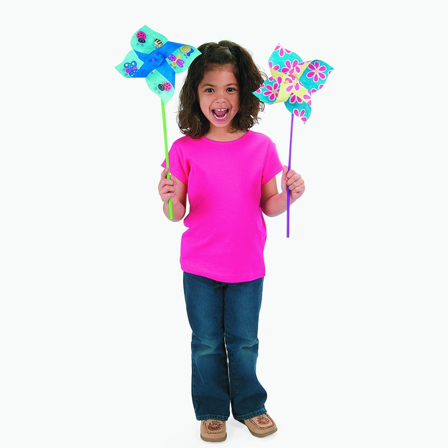 DIY Jumbo Pinwheels - Bulk Set of 24 White pinwheels - Color Your Own Crafts - Great for Summer