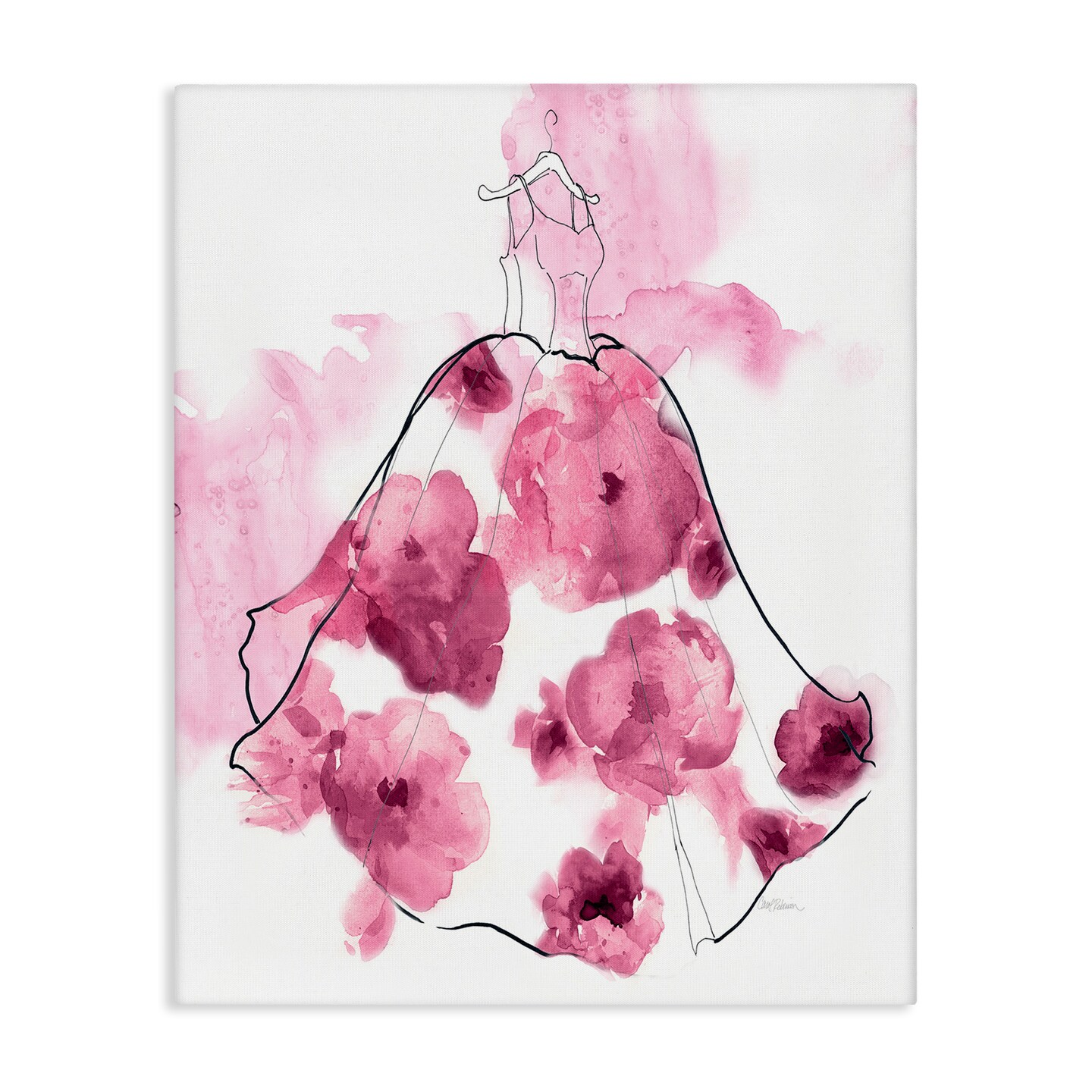 Stupell Industries Alluring Flower Dress Abstraction Canvas Design by Carol Robinson