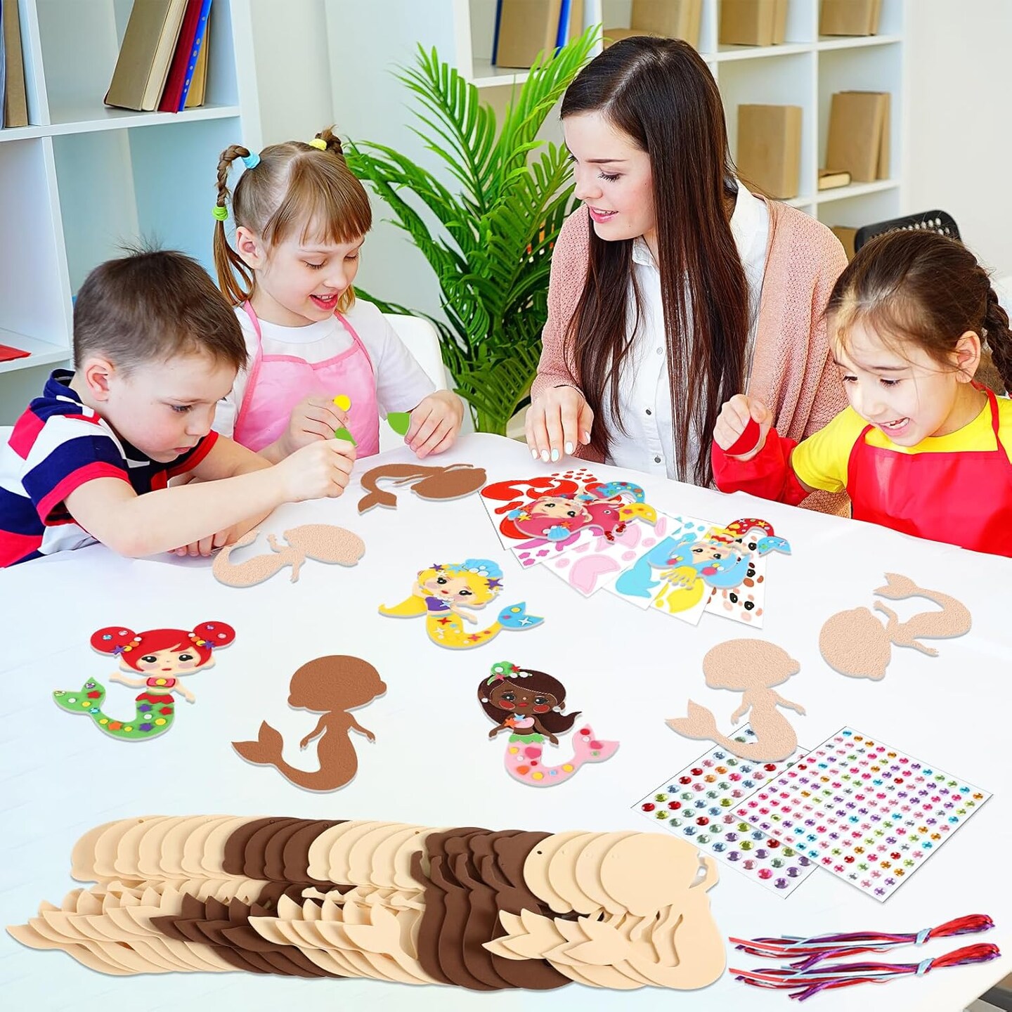 8Pcs Ice Pop Cutouts Summer Ice Lolly Bulletin Board Decor Candy Colorful Popsicle Shape Paper Cut-Outs with 100Pcs Glue Points for DIY Art Craft