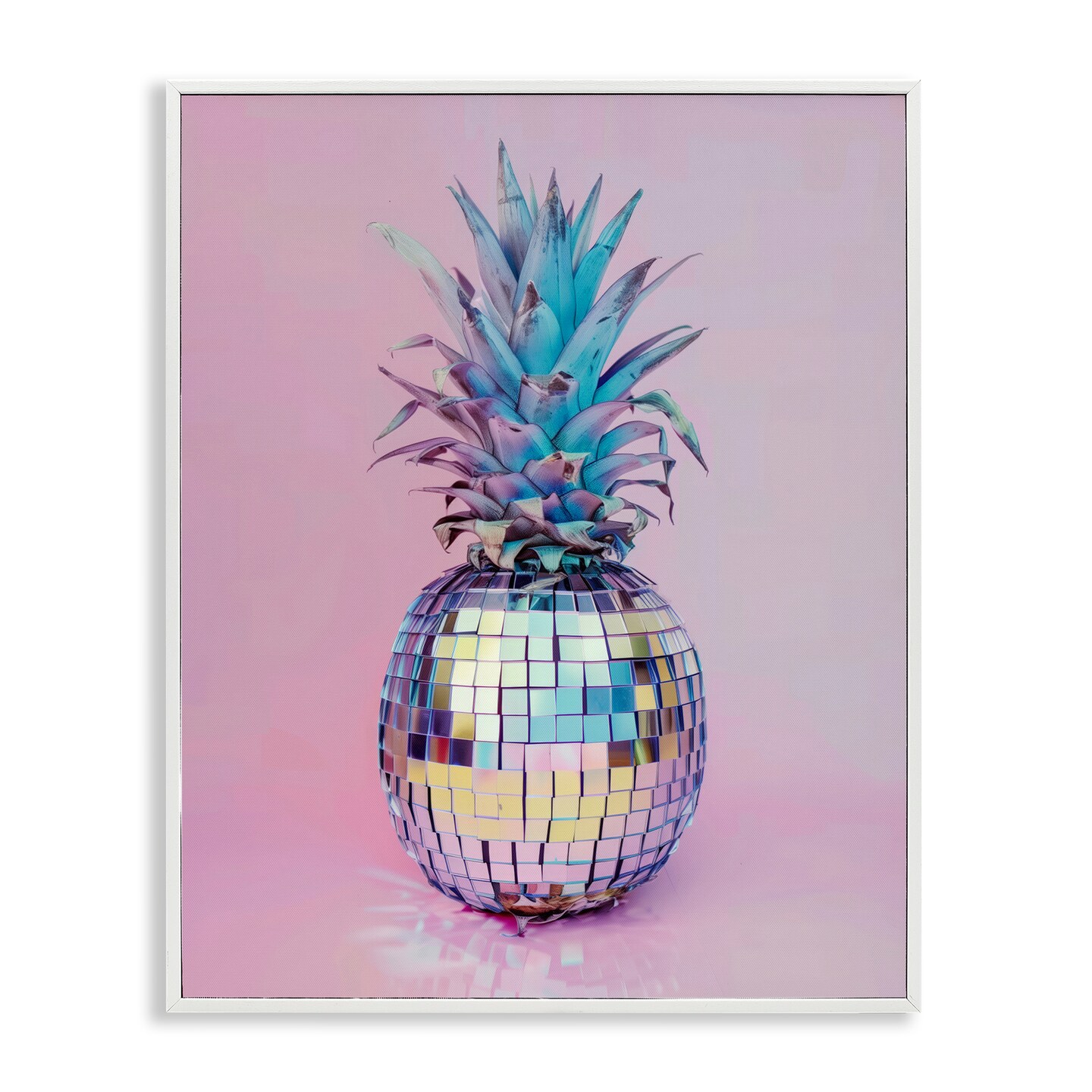 Stupell Industries Dazzling Disco Ball Pineapple Framed Giclee Design by Arlington Prints