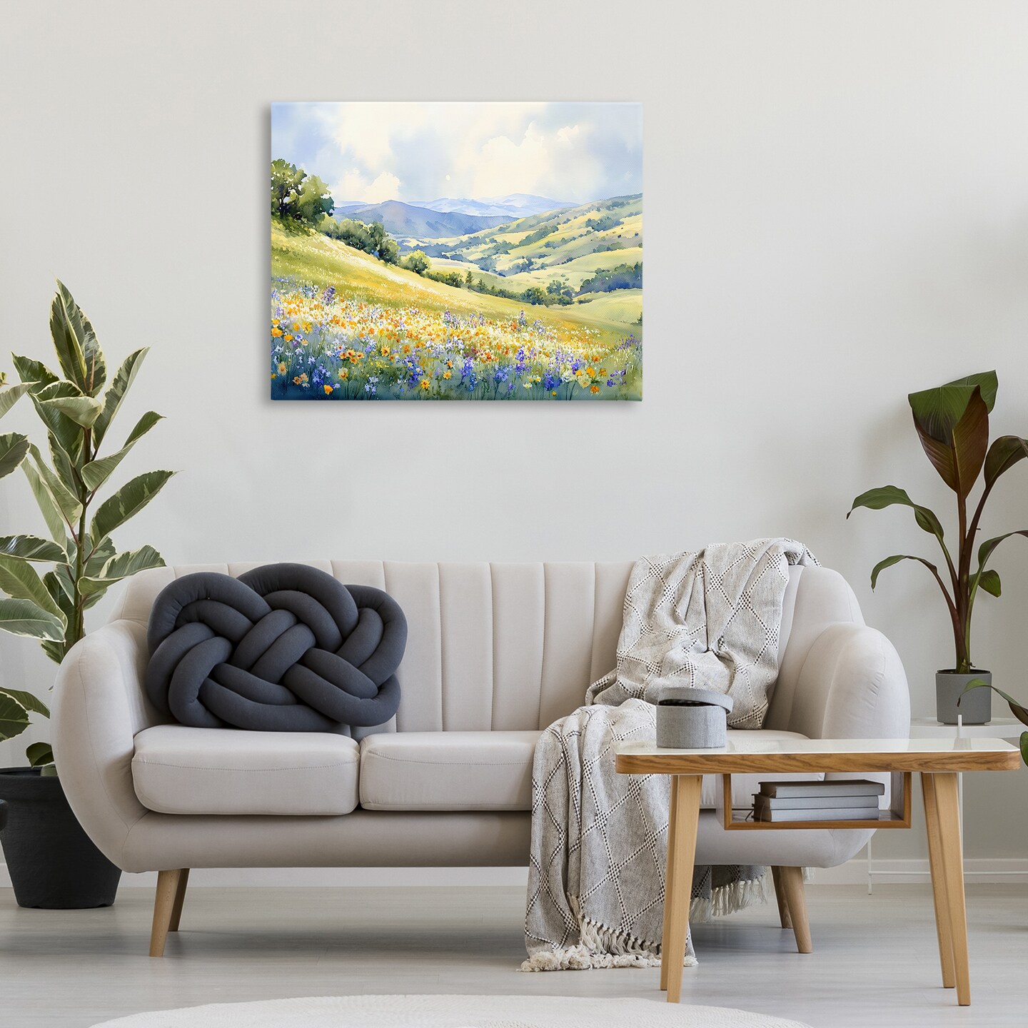Stupell Industries Spring Meadow with Distant Mountain Canvas Design by Franklyn Gregory