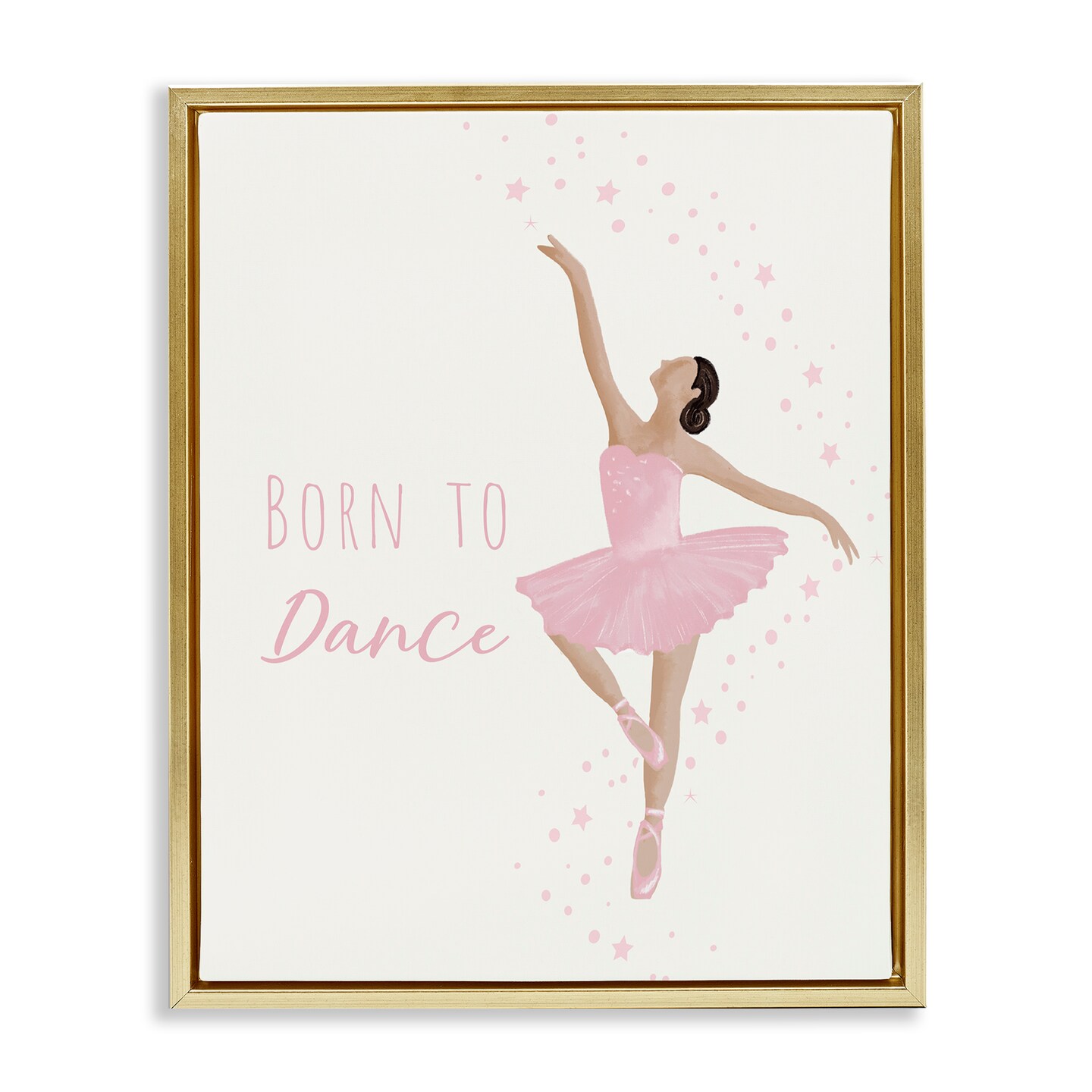 Stupell Industries Born To Dance Ballerina Floating Frame Design by Chen Alyesh