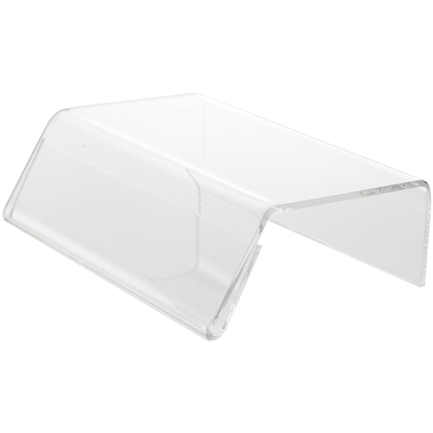 Plymor Clear Acrylic Sign-Holder Display Riser, 1.75&#x22; H x 6&#x22; W x 4.25&#x22; D (1/8&#x22; thick) (1.5&#x22; x 6&#x22; Sign)