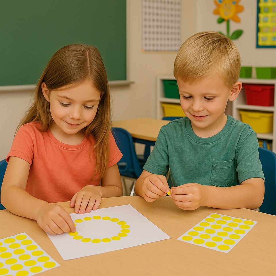 Dot Stickers – 2560 Pack, 1/2" (13mm) Round Adhesive Labels for Classroom Rewards, Color Coding & Crafts