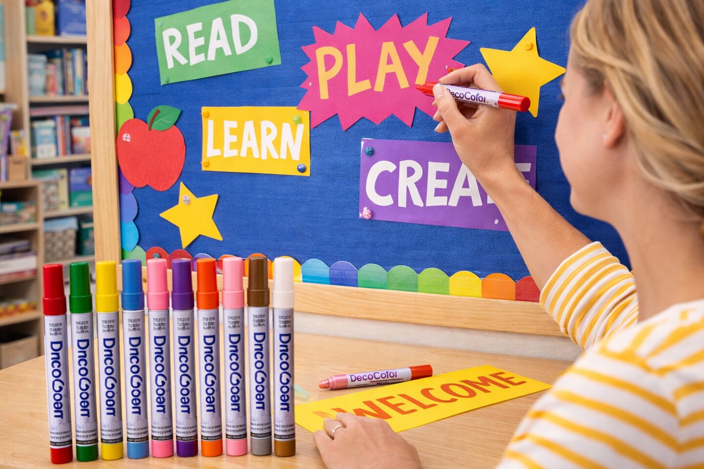 Deco Opaque Paint Markers – Broad Line Assorted Colors (Metallic & Bright Options)