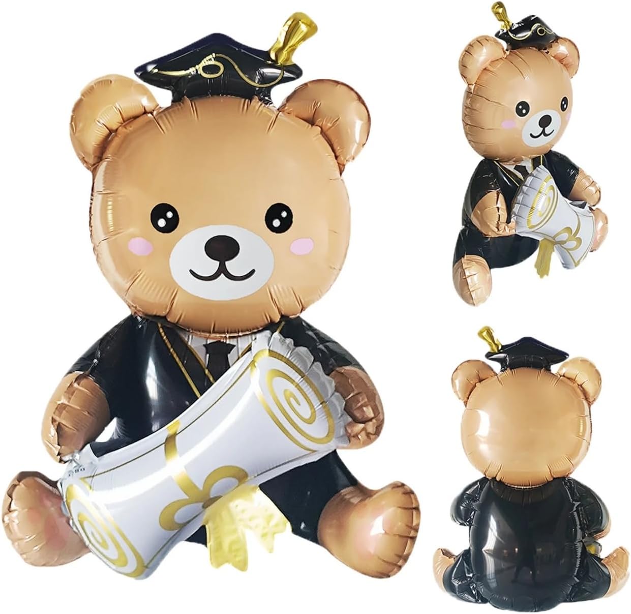 Graduation Bear Balloons Graduation Foil Balloons Congrats Grad Mylar Balloons for Class of 2026 Decorations | Graduation Party Decorations Supplies