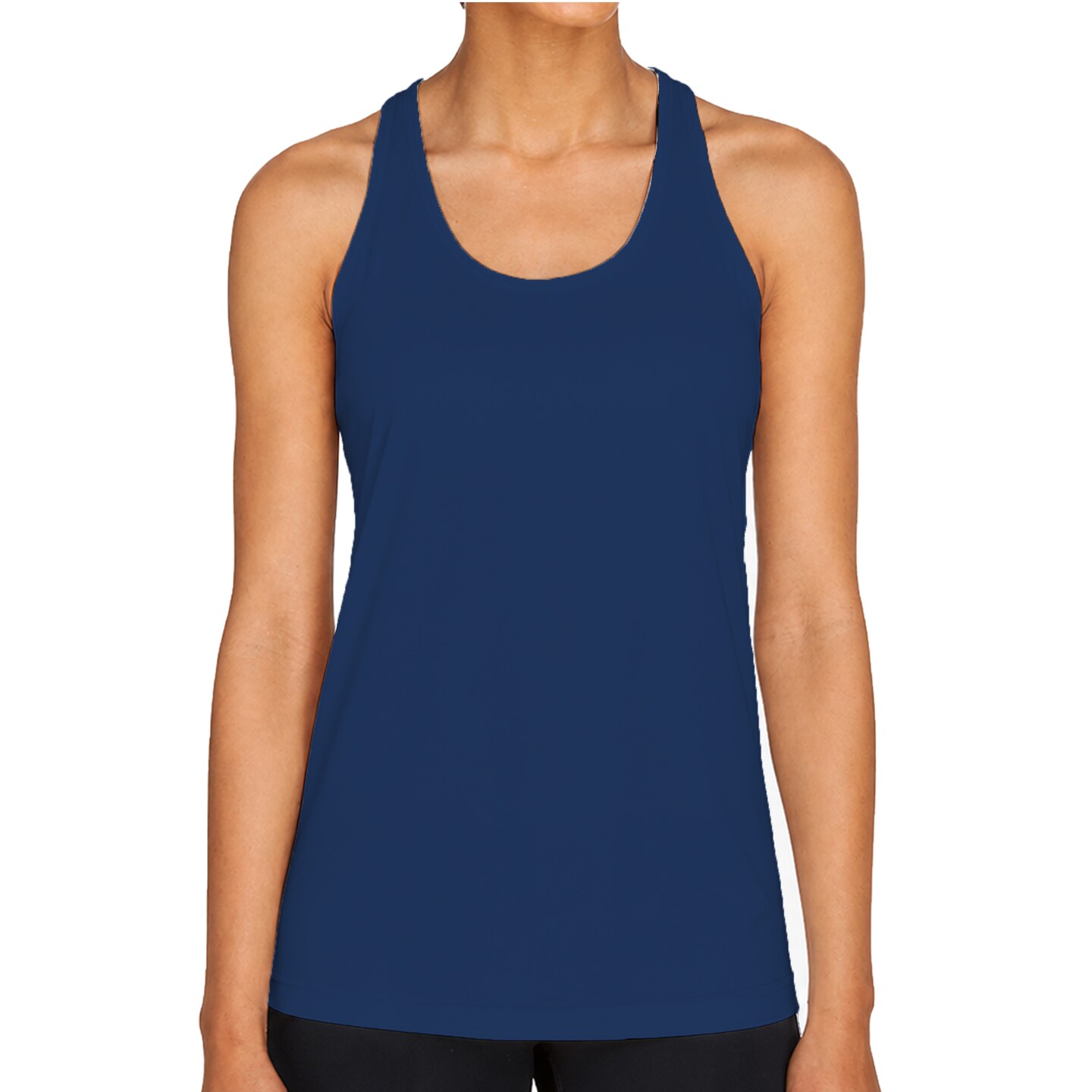 Team 365 Women's Zone Performance Racerback Tank, Athletic Gym Polyester Tank Top