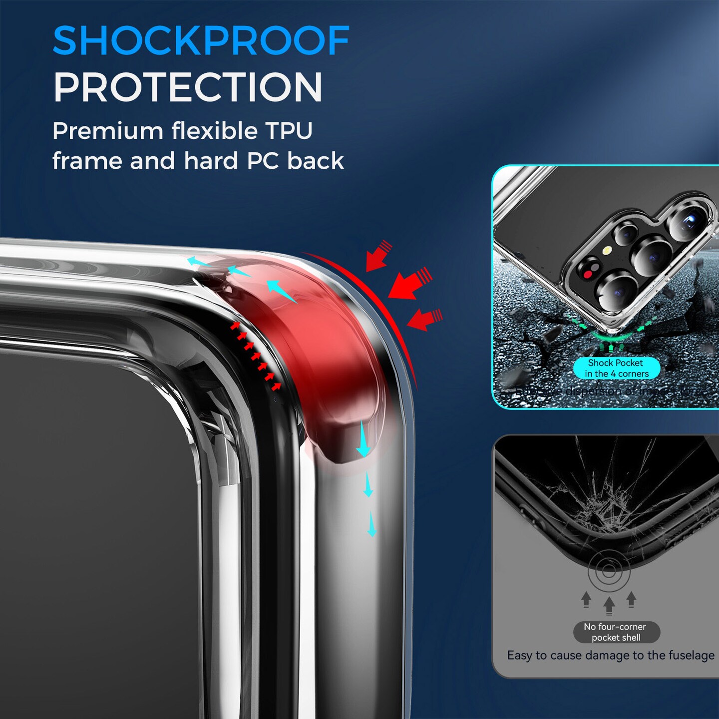 Samsung Galaxy S25 Ultra Clear Case- MagSafe, Shock Absorption Bumper, Soft Flexible TPU, Anti-Drop, Anti-Fingerprint, 360° Shockproof, Screen & Camera Protective, Transparent Protective Back Cover