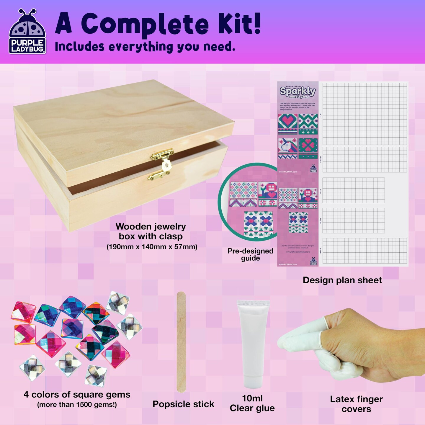Jewelry Box Craft for Girls 8-12 6-8 - Birthday Gift for 7 8 9 10 11 12 Year Old Girl, Fun Mosaic Arts and Crafts for Kids Ages 8-12, Girls Toys 8-10