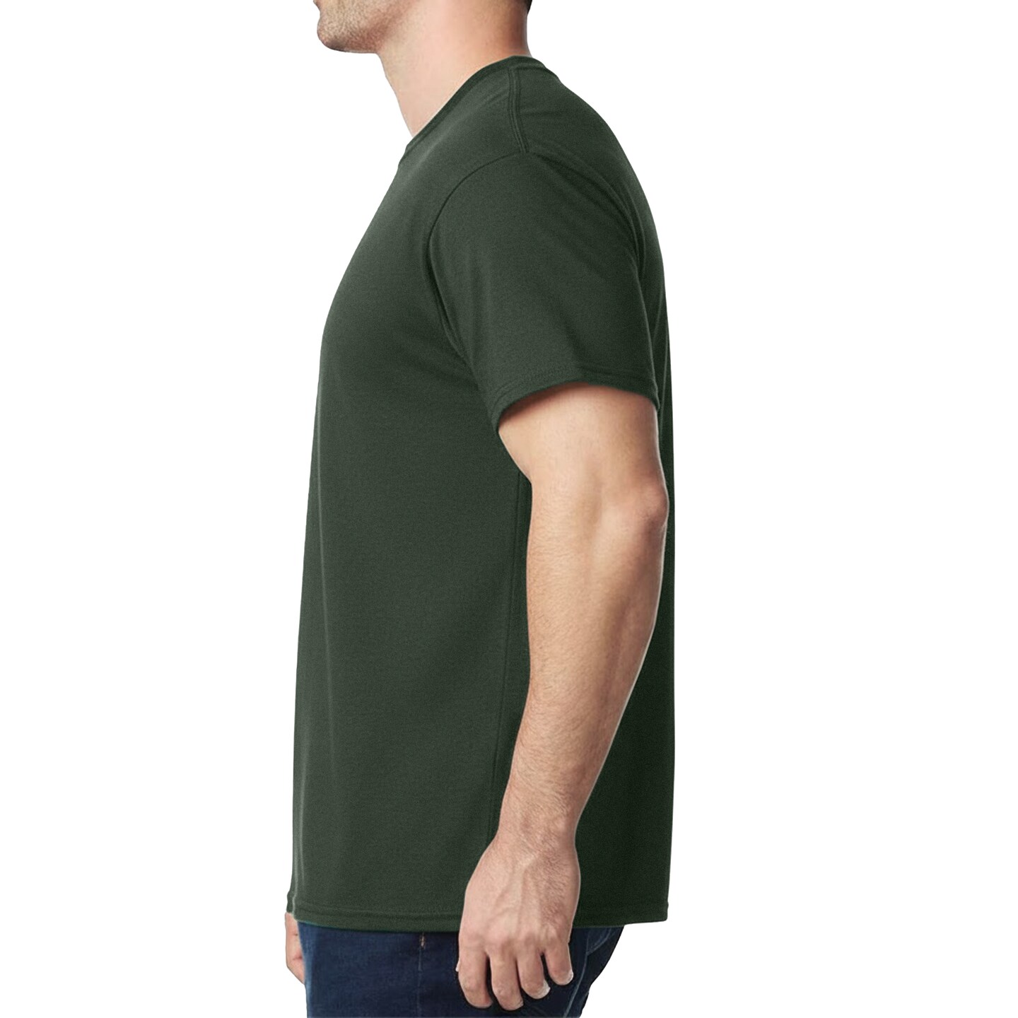 Gildan Heavy Cotton Unisex T-Shirt 5000, Forest Green, 10 Pack for DIY & Screen Printing