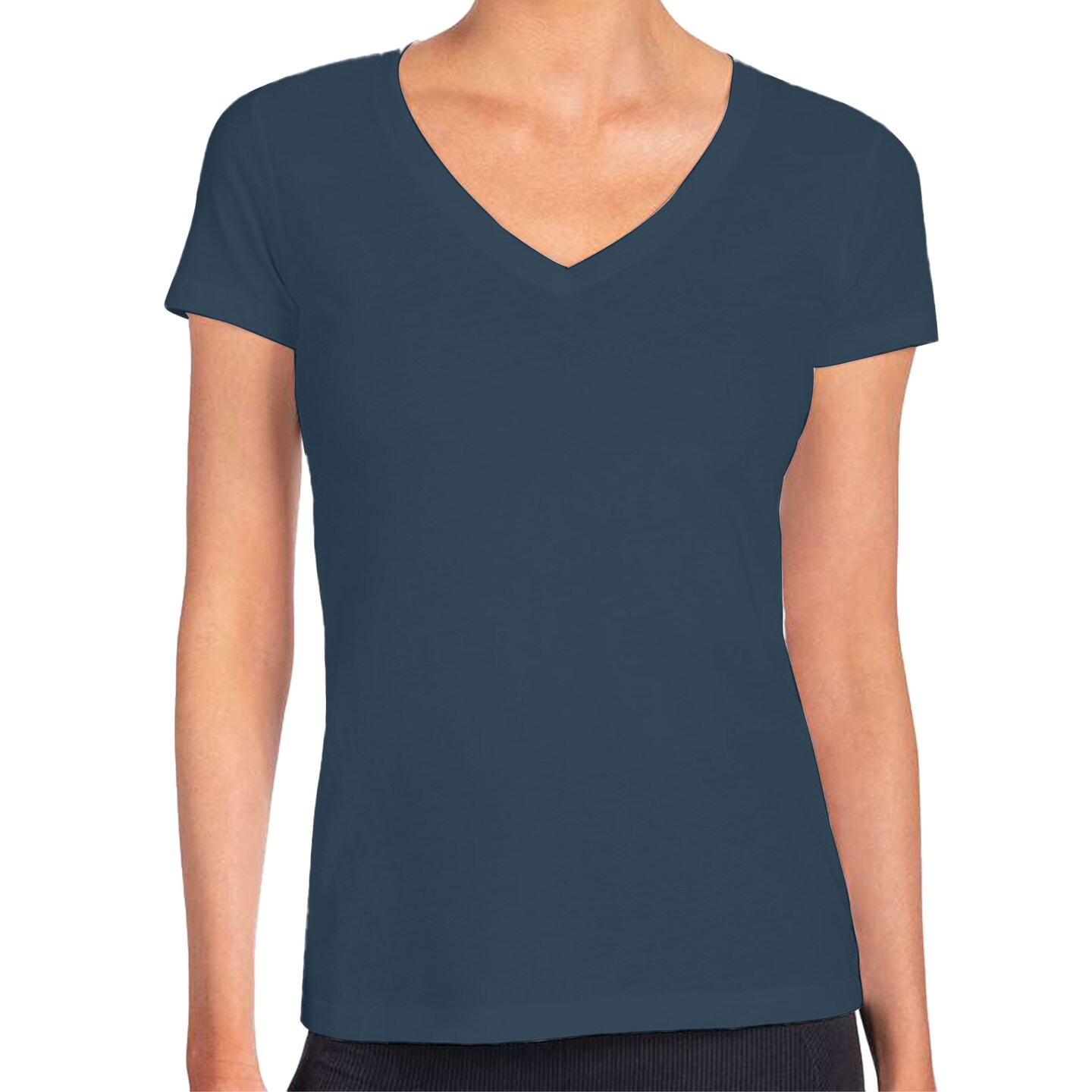 Next Level Women's Ideal V-Neck T-Shirt, Craft Light Solid Crewneck Tee