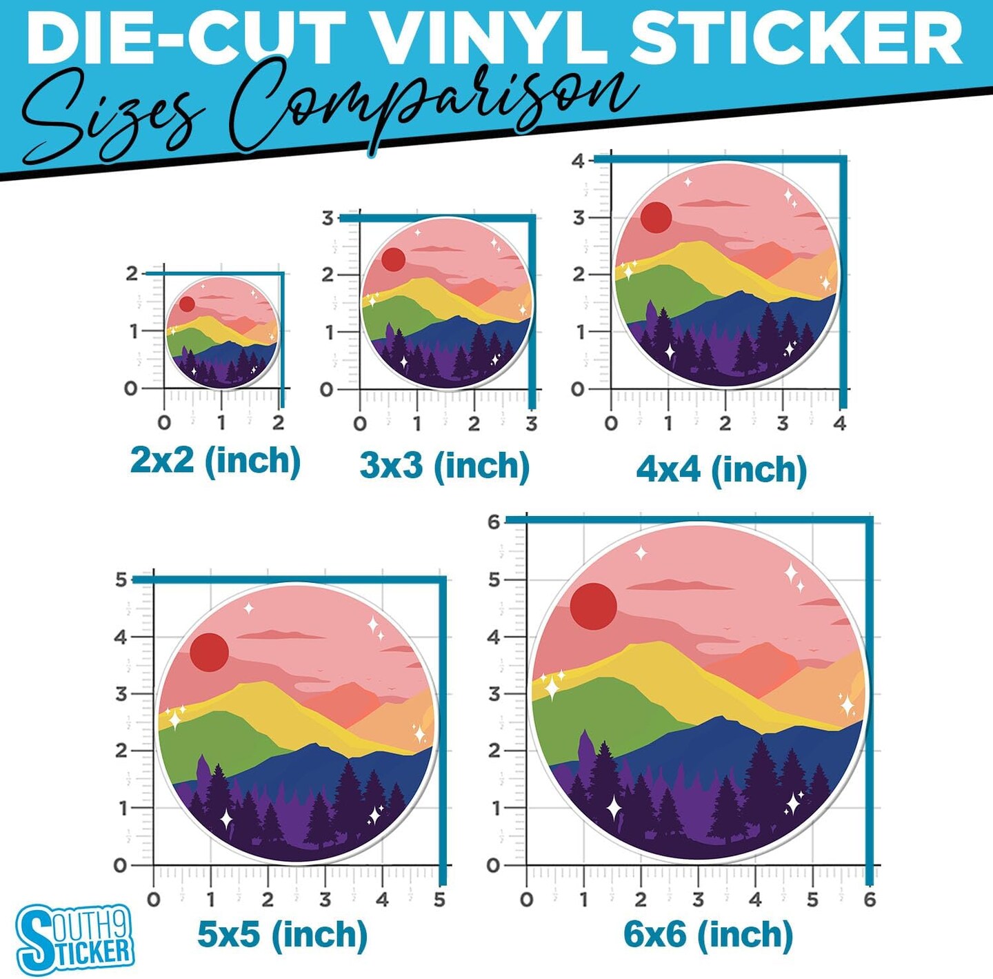 (3Pcs) Subtle LGBTQ+ Sticker LGBTQ+ Flag LGBT Stickers Pride Mountain Trans Sunset Cute 2" Waterproof Die-Cut Vinyl Sticker for Laptop Water Bottle Hard Hat Kindle Cars Sticker Decal Gifts 2 Inches