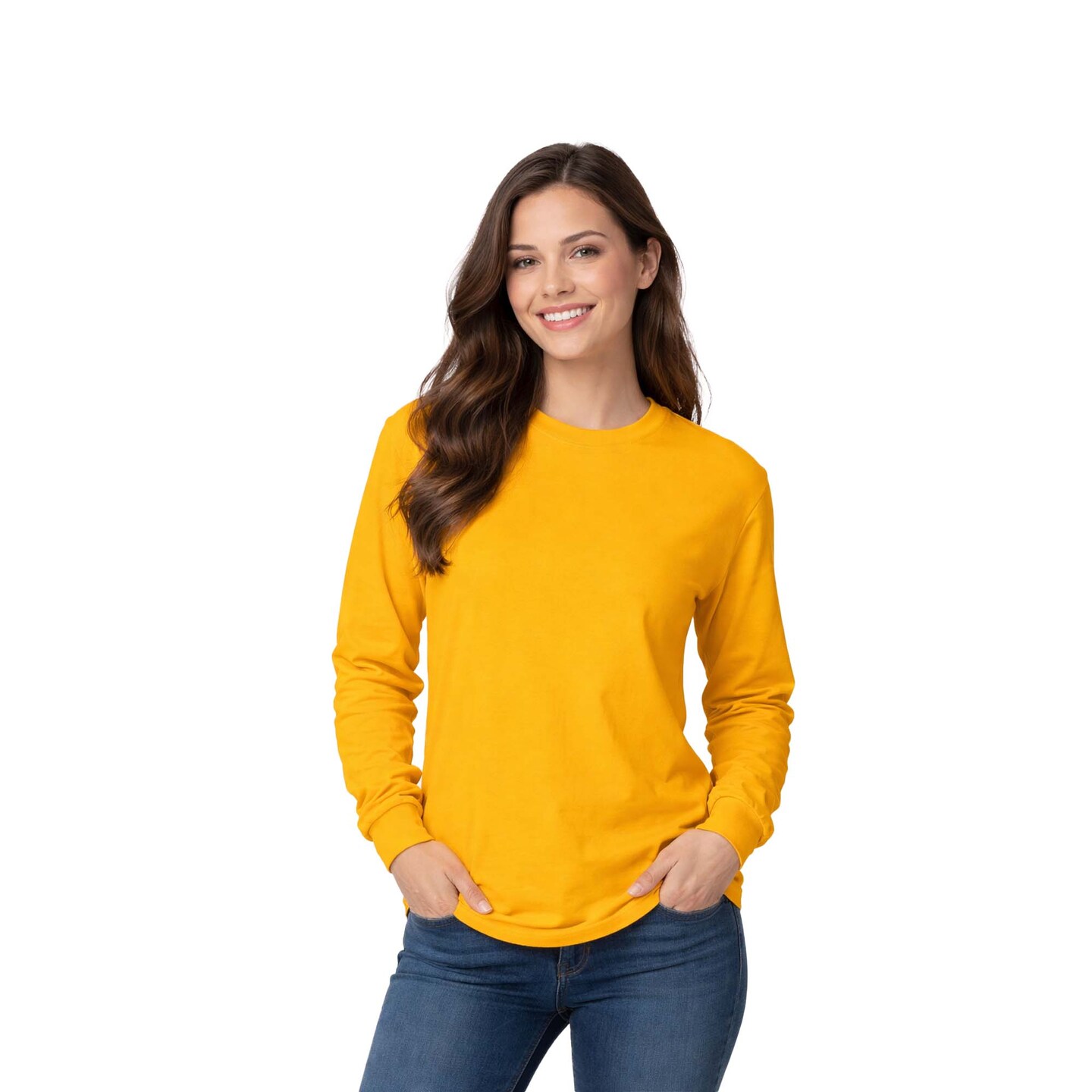 Gildan® Ultra Cotton Long Sleeve T-Shirt – Men’s Adult Heavyweight Crewneck Tee for Everyday Comfort