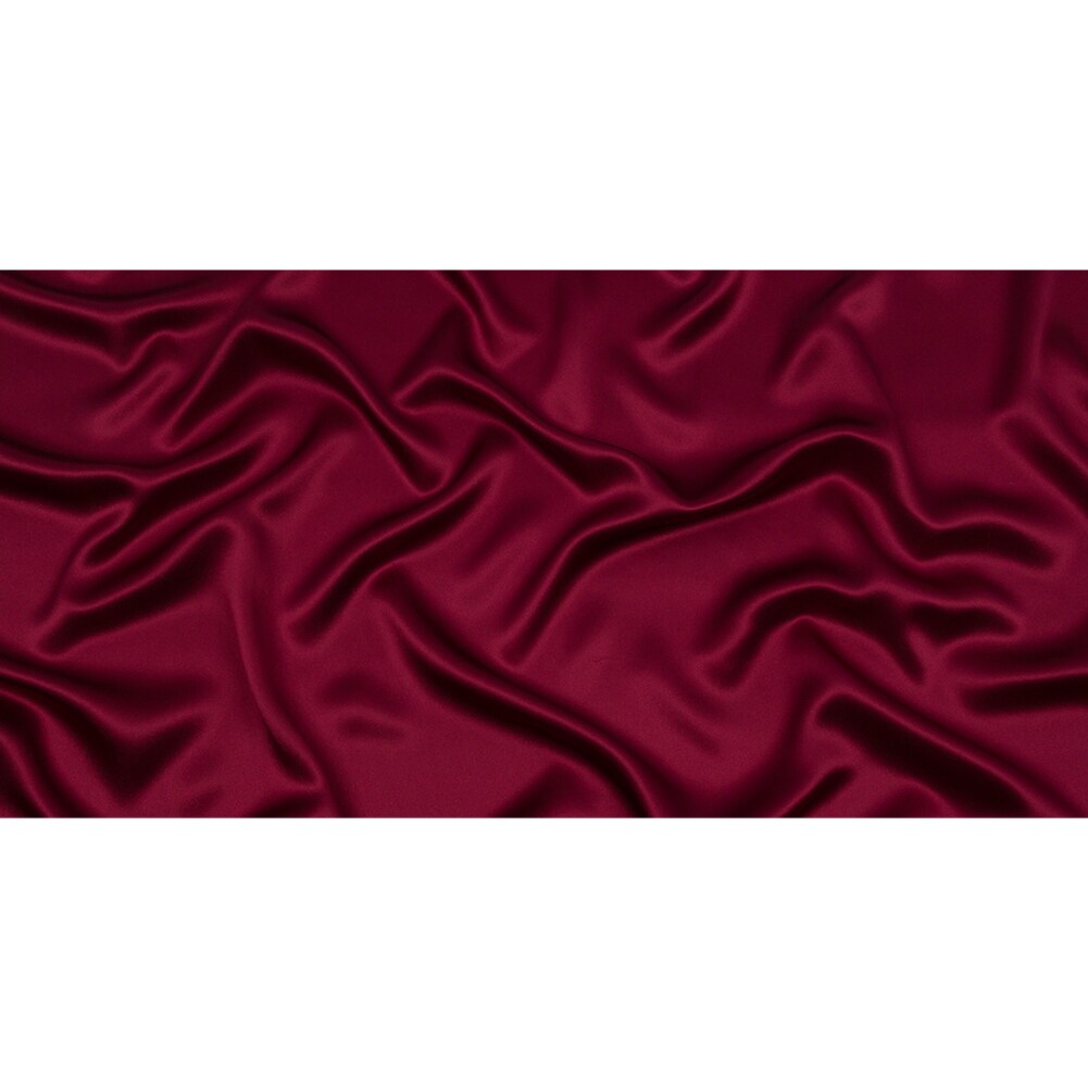 1 Yard 100% Silk Charmeuse Wine Red 44" Wide Fabric for Bridal & Evening Wear