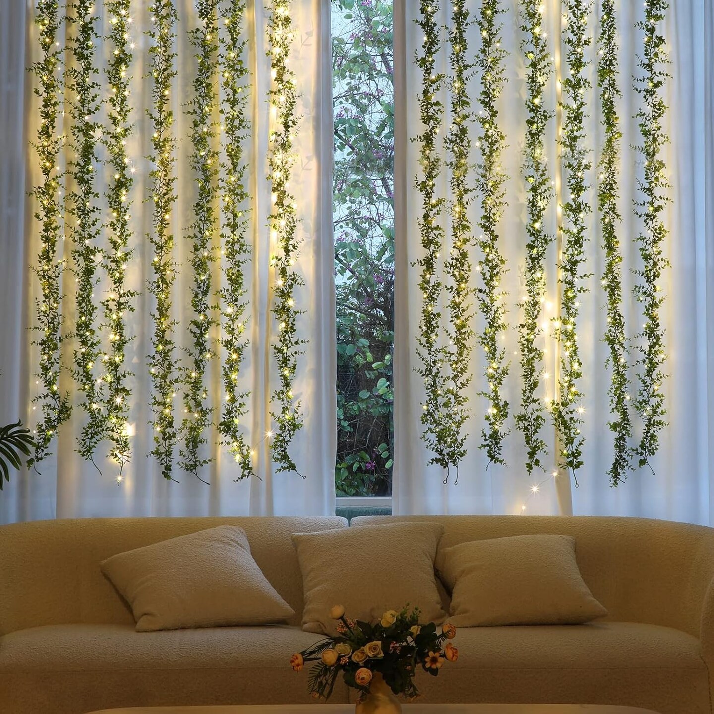 10 Pack Eucalyptus Garland, 60FT Faux Eucalyptus Greenery Garland(Grey Green)