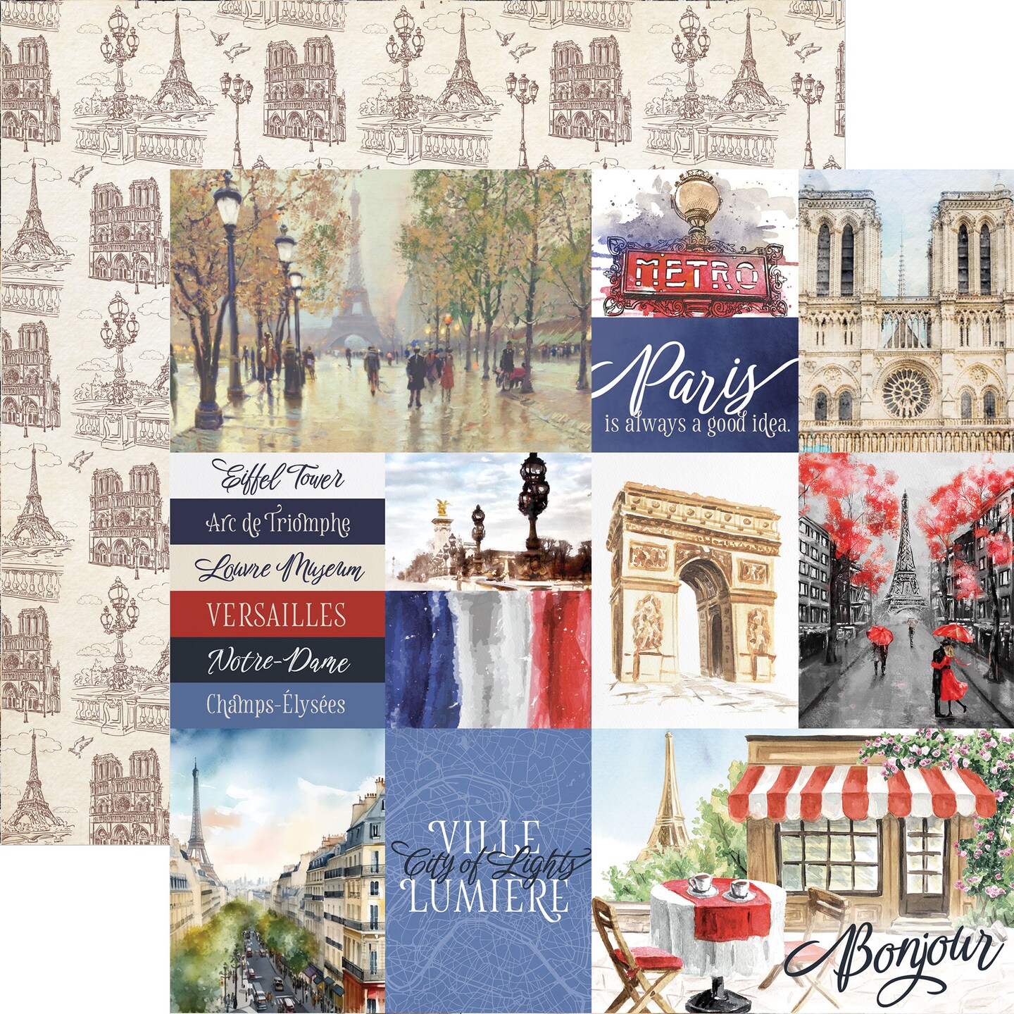Paris Watercolor Paper Assortment