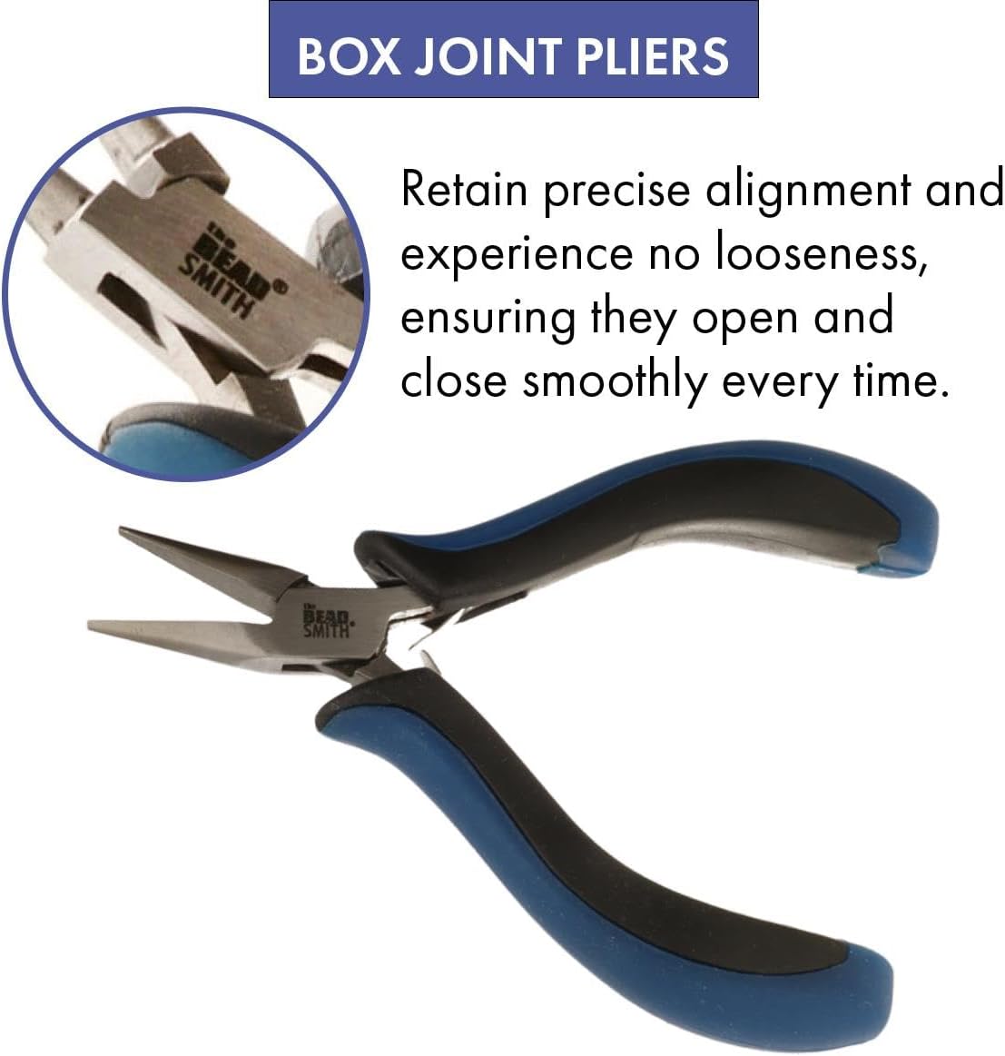 The Beadsmith Ergonomic Pliers, Chain Nose, Round Nose, Flat Nose, Bent Chain Nose & Semi-Flush Side Cutter – Extra-Fine Tips, Comfortable Ergonomic Grip & Double-Leaf Springs