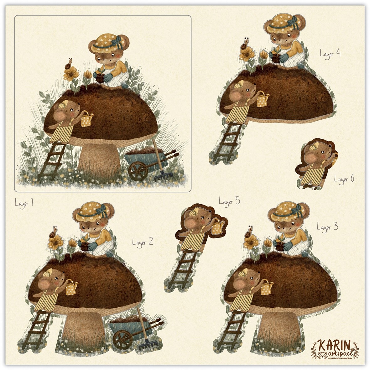 Craft Consortium 3D Decoupage 8"X8" Pad 18/Pkg-Amongst The Hedgerow