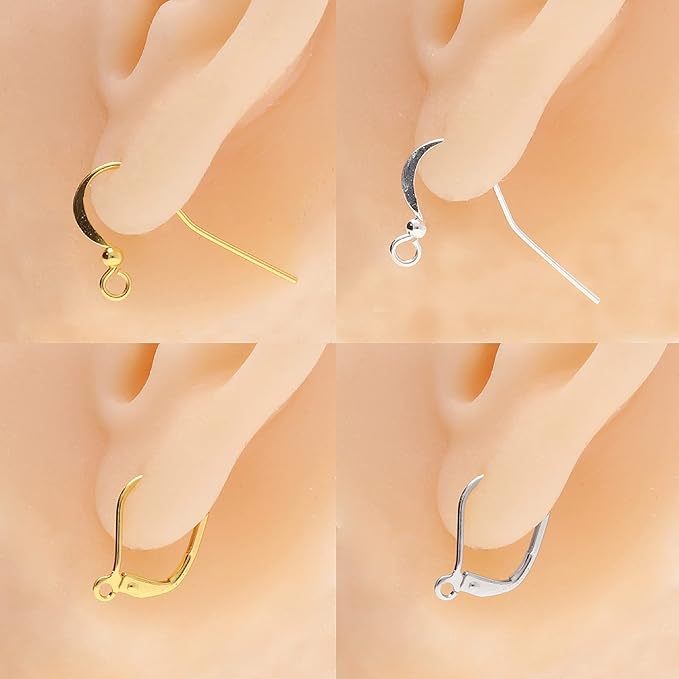 The Beadsmith Basic Elements Leverbacks – Gold Plated – 10mm x 15mm – 6 Pieces (3 Pairs) – Earring Hooks Findings – Jewelry Components for Making Dangle and Drop Earrings