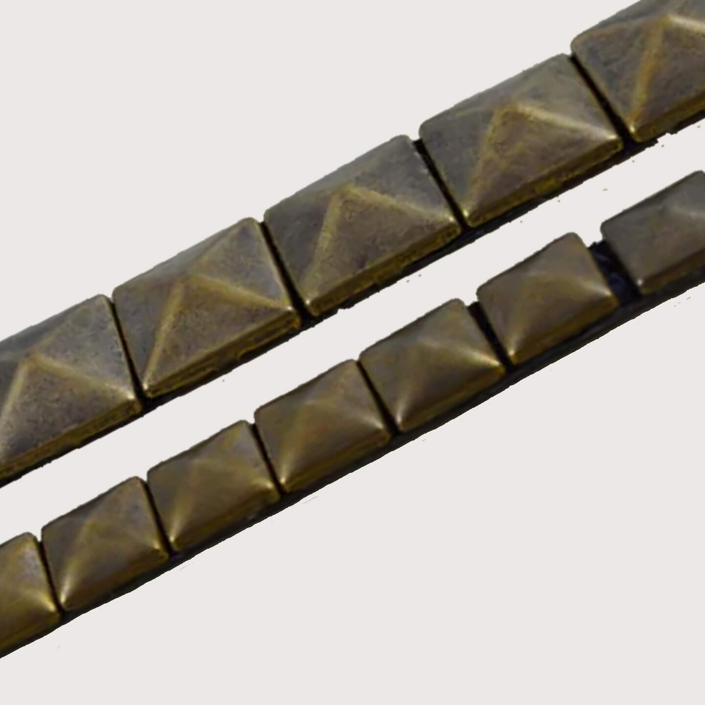 1 Yard Antique Brass Stud Trim Iron On 1/2 Inch Vintage Accent Strip