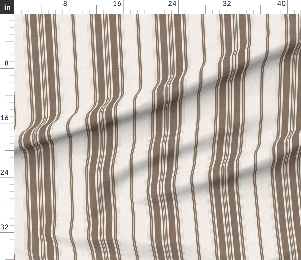 Neutral Traditional Classic Stripe Simple Custom Printed Fabric by Spoonflower Various Fabrics by the Yard or Fat Quarter