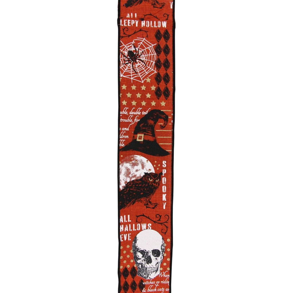 2.5&#x22; Vintage Halloween Ribbon: Orange (10 Yards)