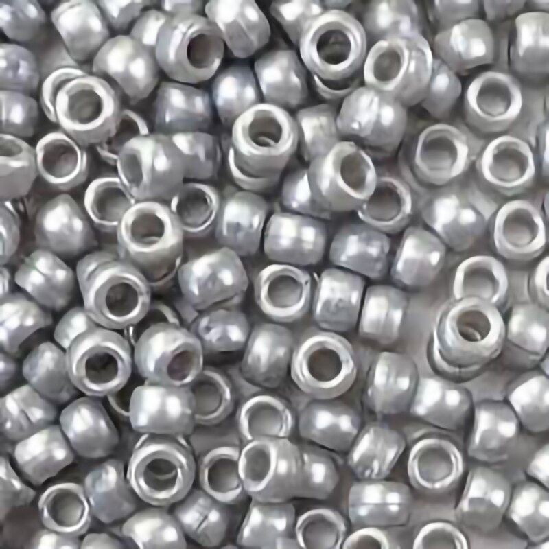 Silver Pony Beads, 720/Pack &#x2013; Shiny Plastic Craft Beads for Jewelry Making, Classroom Projects &#x26; DIY Decorations