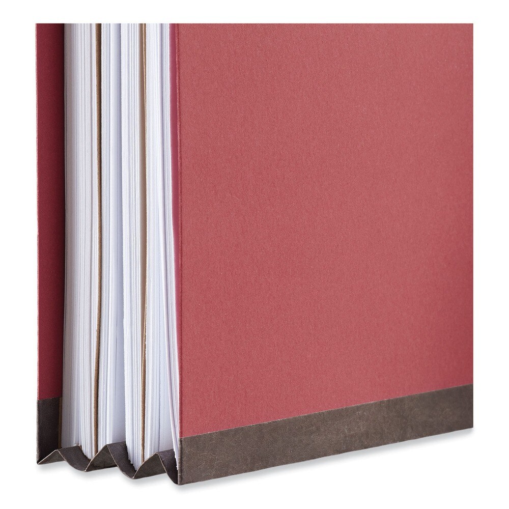 Universal Six-Section Pressboard Classification Folders - Legal Ruby Red (10/Box)