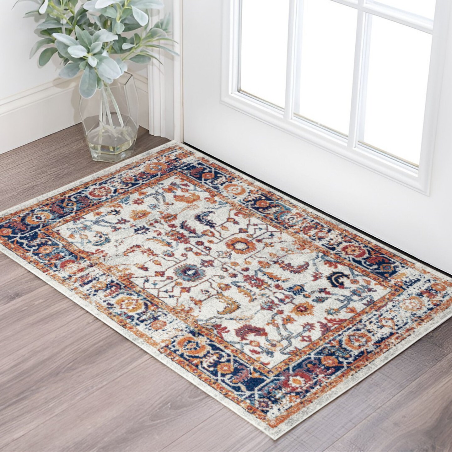 Edge Collections - 2' X 3' - Multicolor - Floral Area Rug for Cozy Spaces - 1 Piece