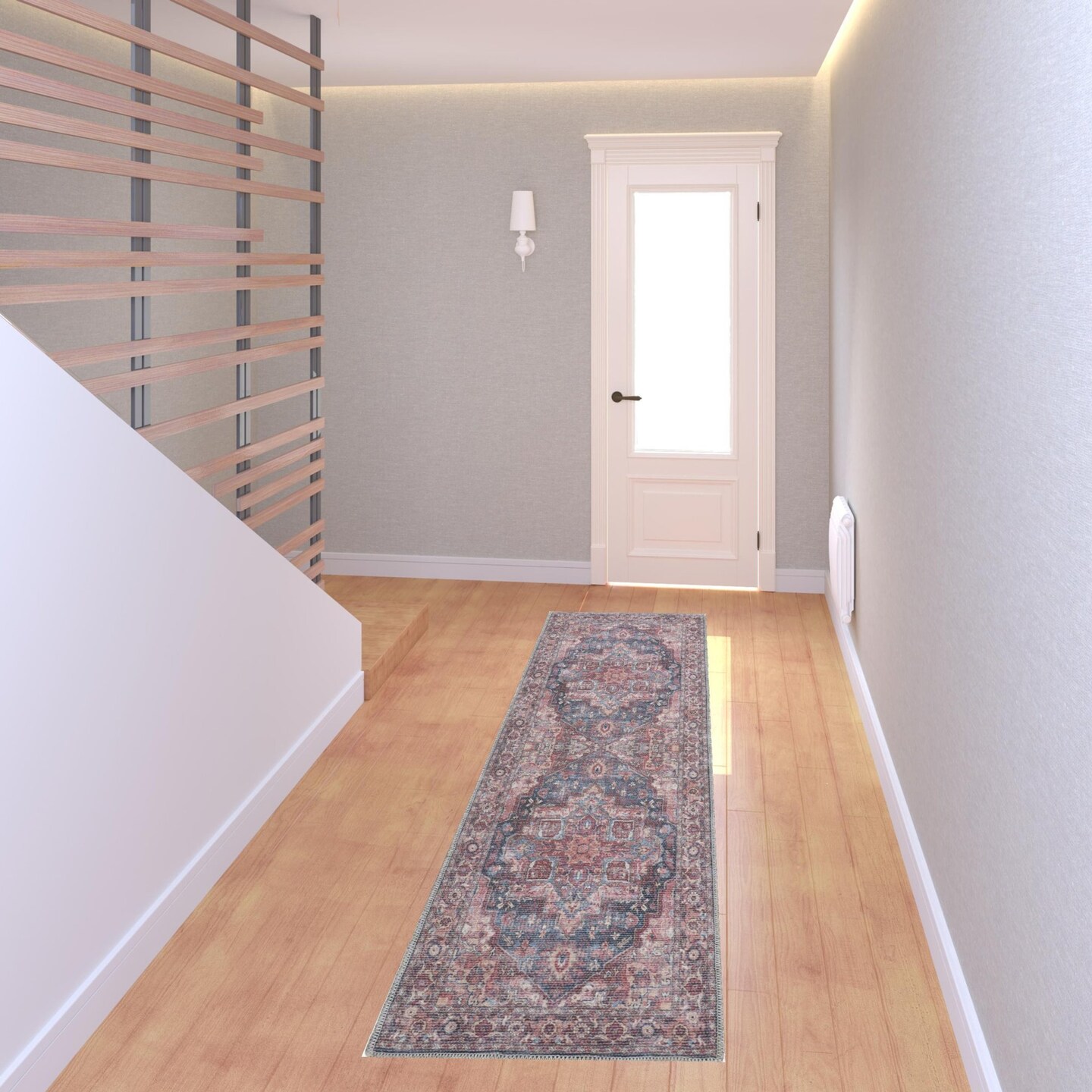 Edge Collections - 8' - Multicolor - Floral Washable Runner Rug for Inviting Spaces - 1 Piece