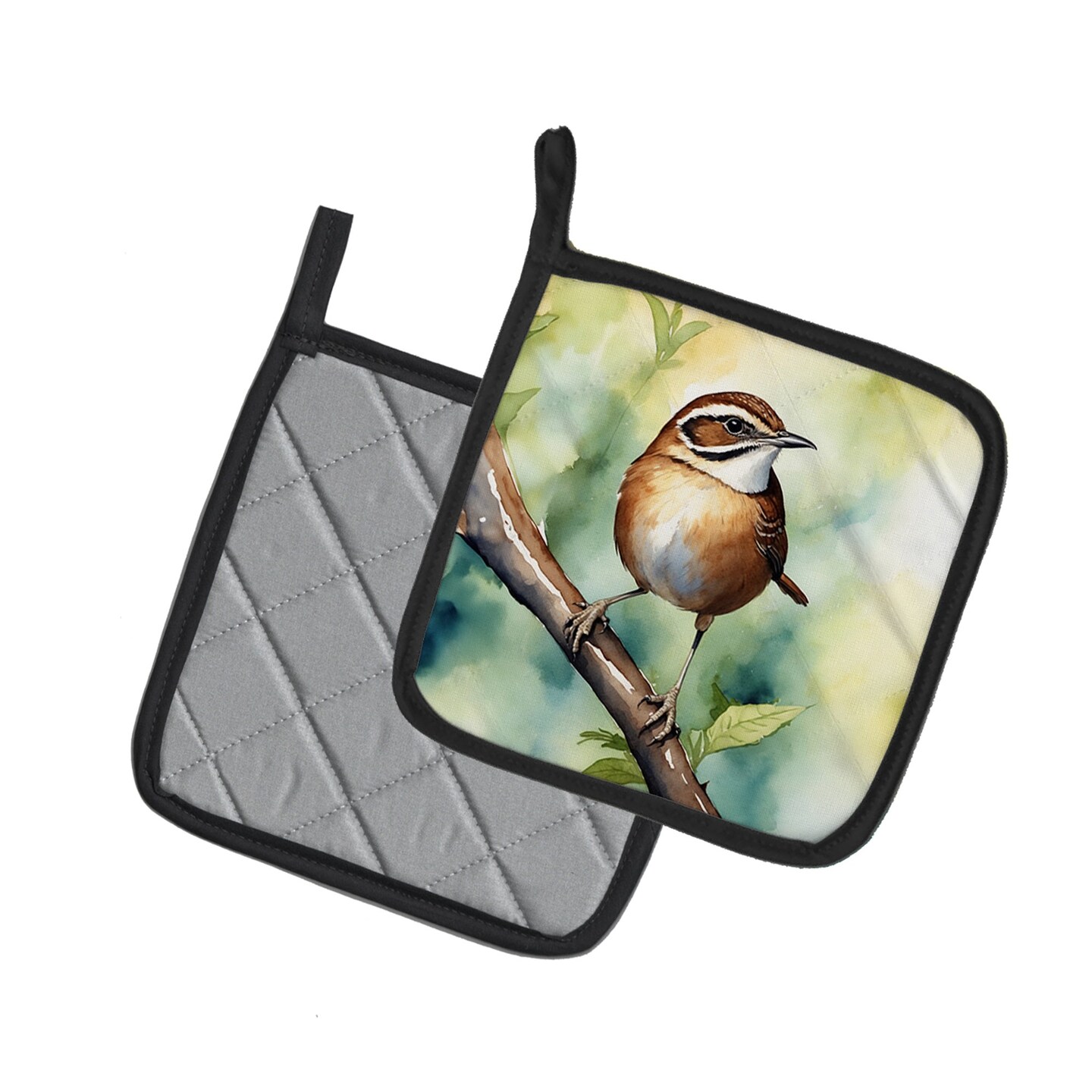 Edge Collections - Multicolor - Birds Family Kitchen Pair of Pot Holders - 2 Piece