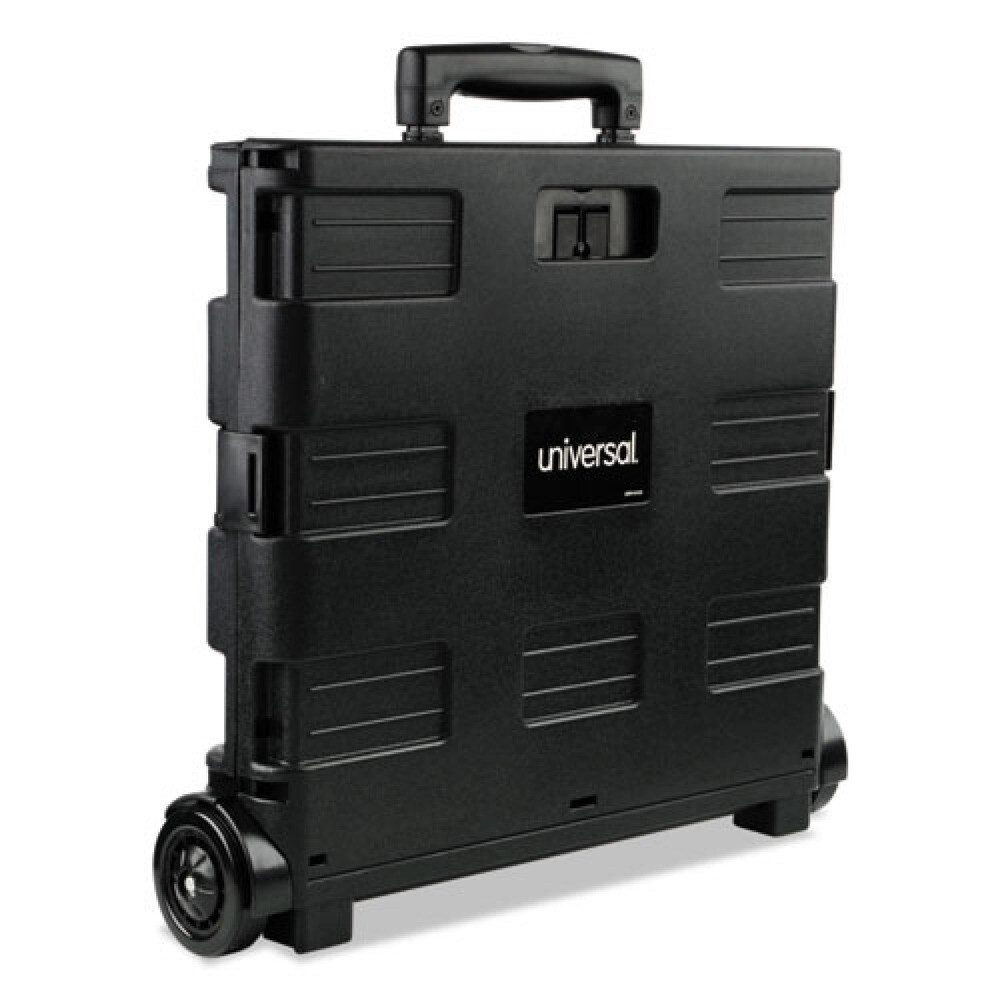 Universal 18-1/4 in. x 15 in. x 18-1/4 in. to 39-3/8 in. Collapsible Mobile Storage Crate - Black