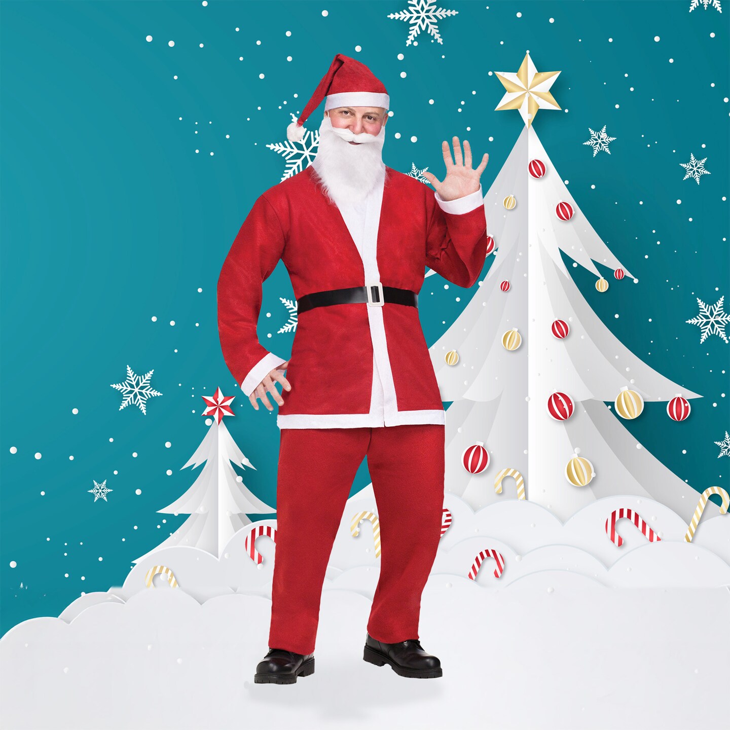 Fun World Pub Crawl Adult Santa Suit Christmas Costume - Standard Size