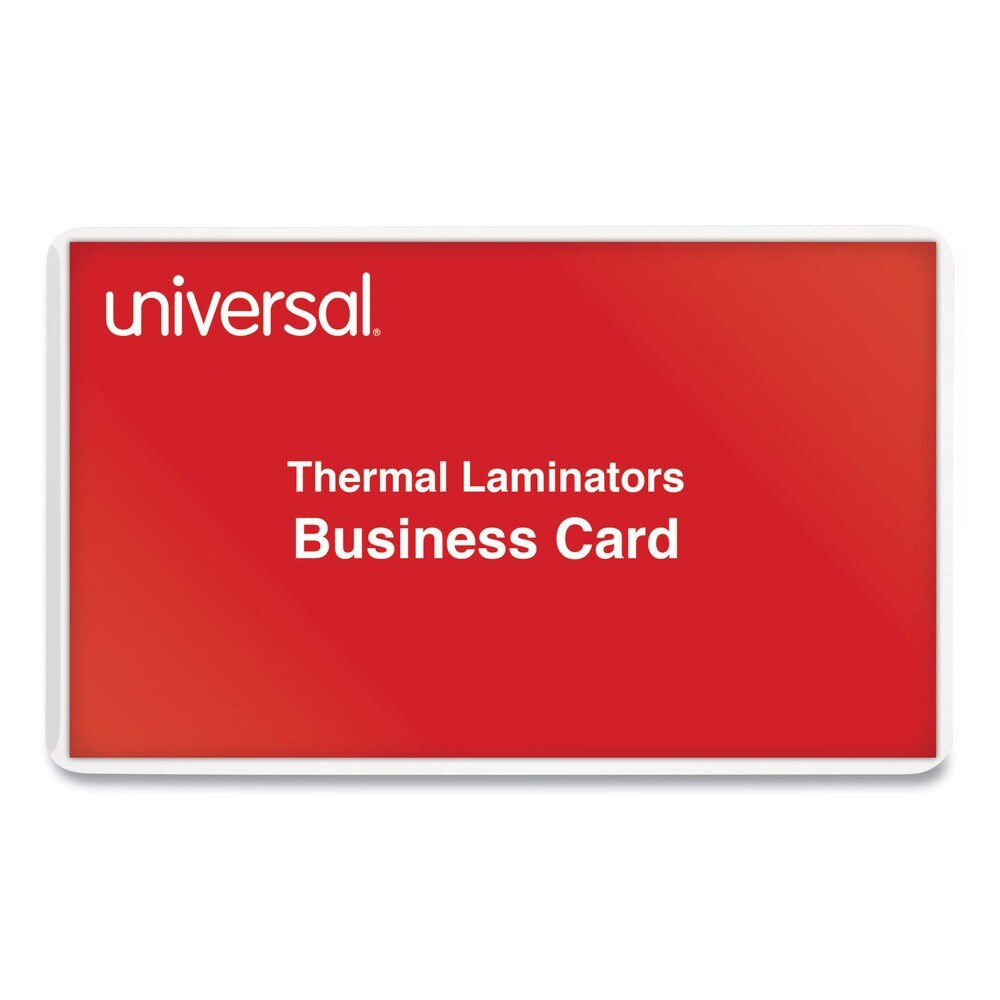 Universal 3.75 in. x 2.25 in. 5 mil Laminating Pouches - Gloss Clear (100/Box)