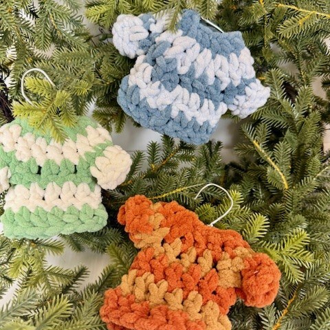Crochet Mini Sweater Ornaments