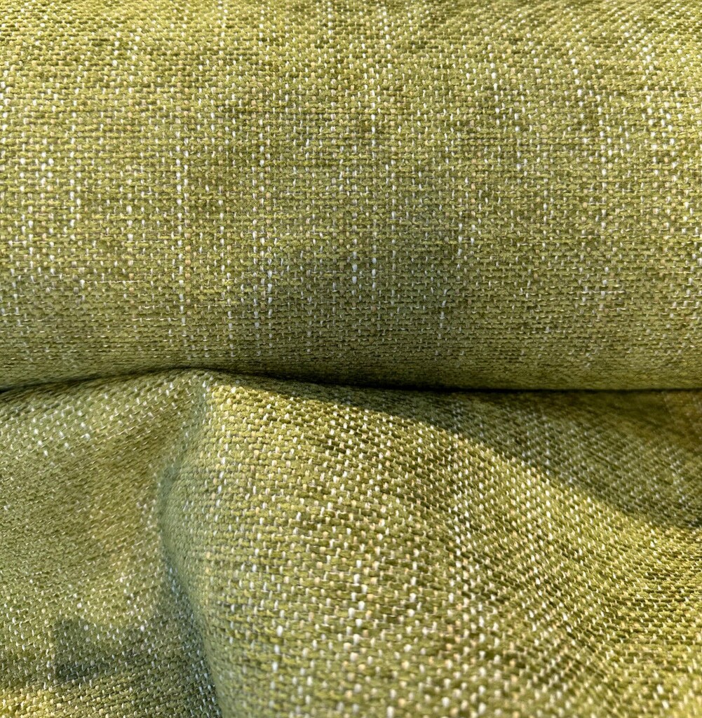 1 Yard Lime Green Chenille Upholstery Fabric Crypton Endure Performance 12% Cotton 4% Acrylic 84% Polyester