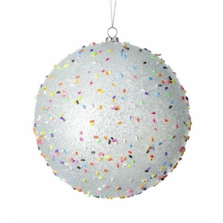 140MM Candy Sprinkle Balls Ornaments: Blue (Set of 2)