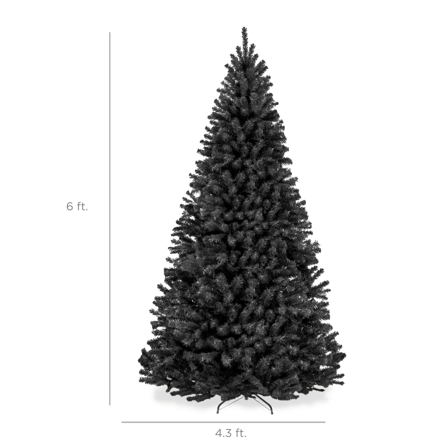 Best Choice Products Artificial Christmas Tree, Premium Unlit Spruce Design, Dense Branches &#x2013; Black Spruce