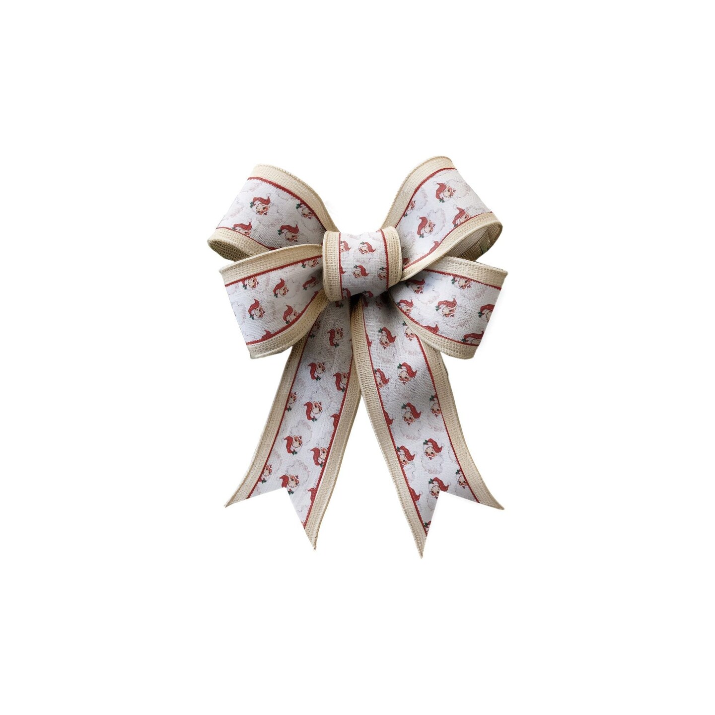 2.5in Vintage Santa Face Ribbon: Red (10 Yards)