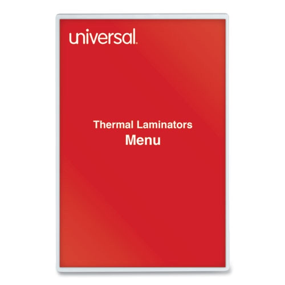 Universal 18 in. x 12 in. 3 mil Laminating Pouches - Gloss Clear (25/Pack)