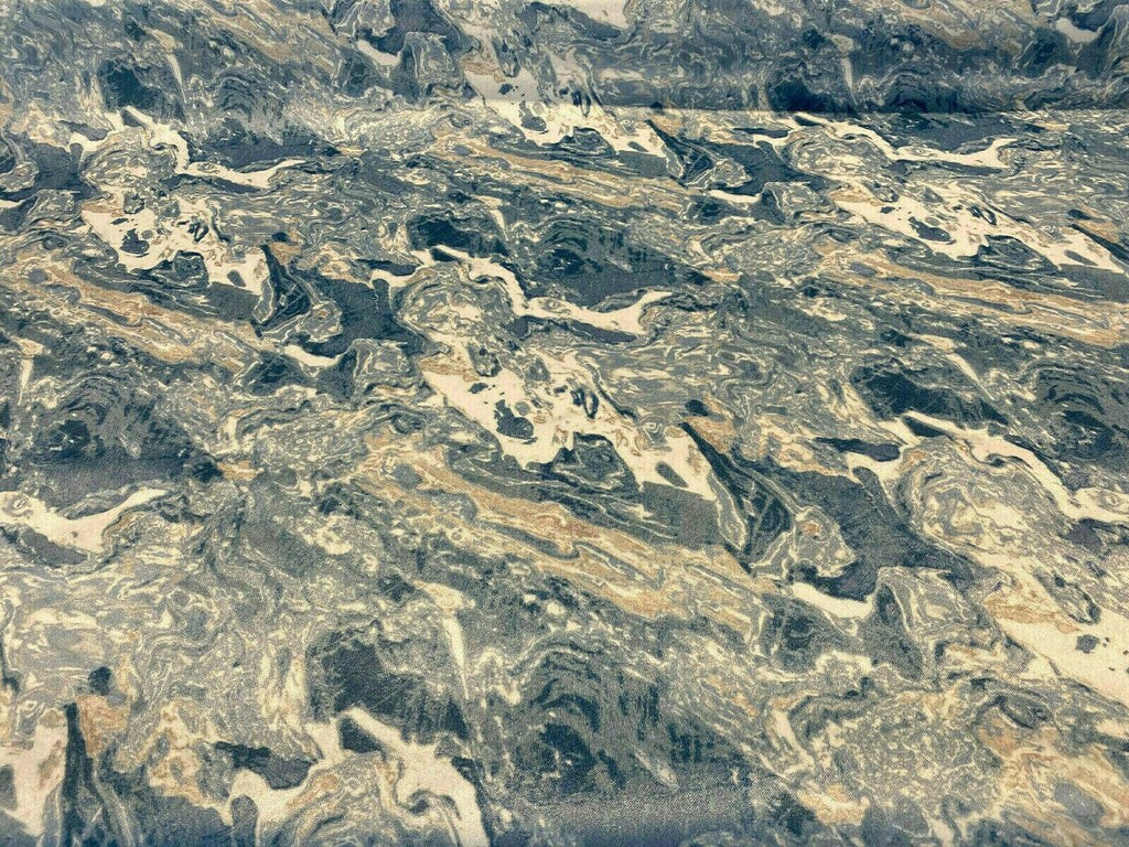 1 Yard Upholstery Velvet Fabric Marble Gate Blue Cerulean Durable Latex Backed 100% Polyester 54 Inch Width