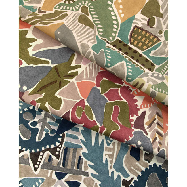 1 Yard Abstract Cotton Linen Fabric for Multipurpose Home Decor Interiors