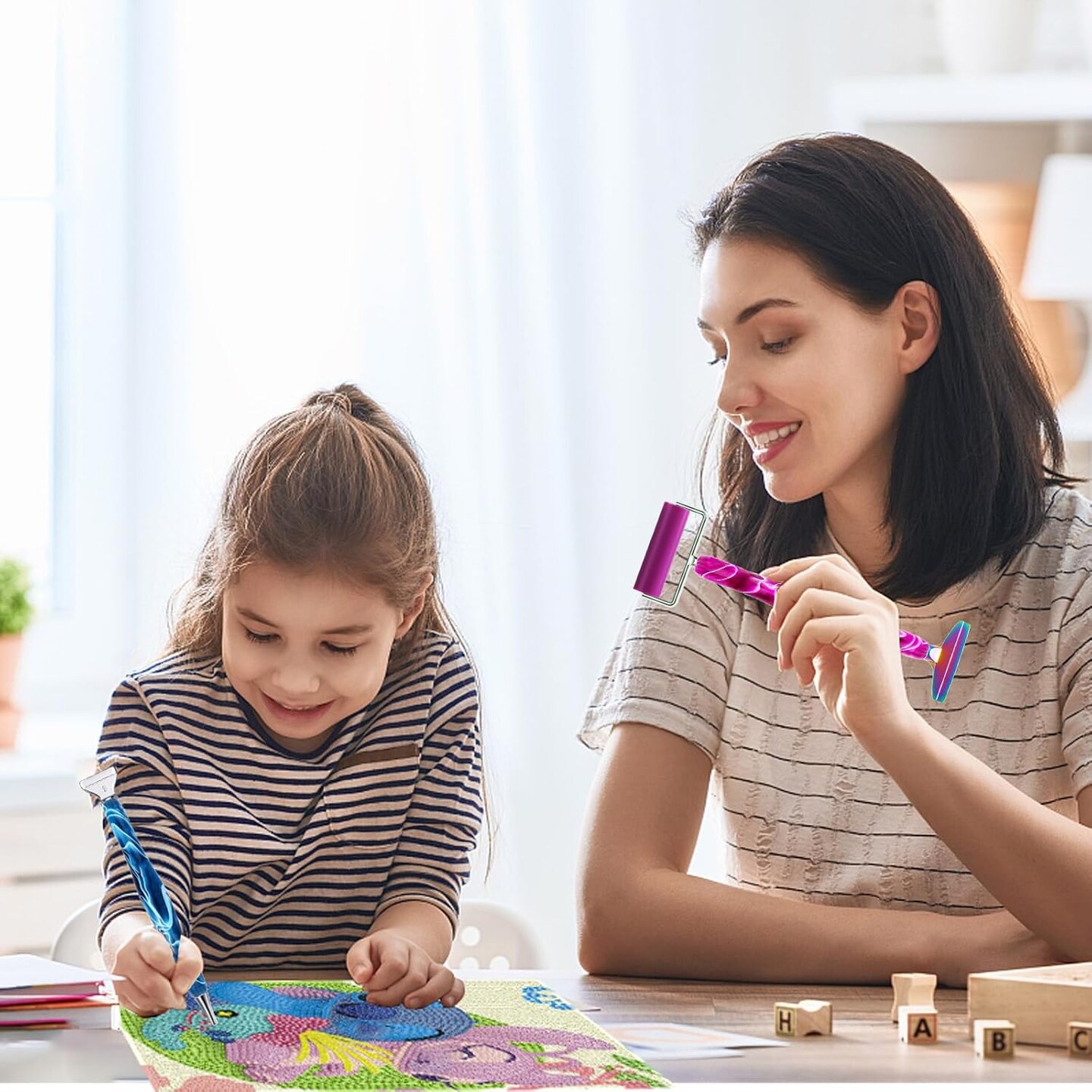 Diamond Art Pens Tools Diamond Painting Accessories Kits With Screw Metal Tip Roller Diamond Painting Pen Drill Bead Dot Pens For Art Craft Nail