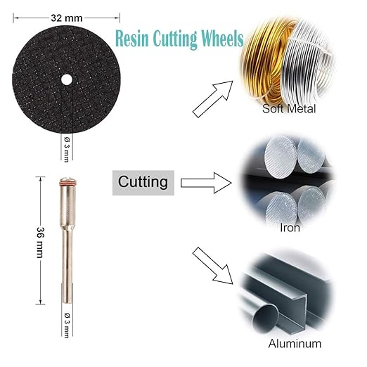 Cutting Wheels for Rotary Tool, Diamond Metal Wood Cutting Wheels and Drill Cutting Disc (Silver Cutting Wheel)