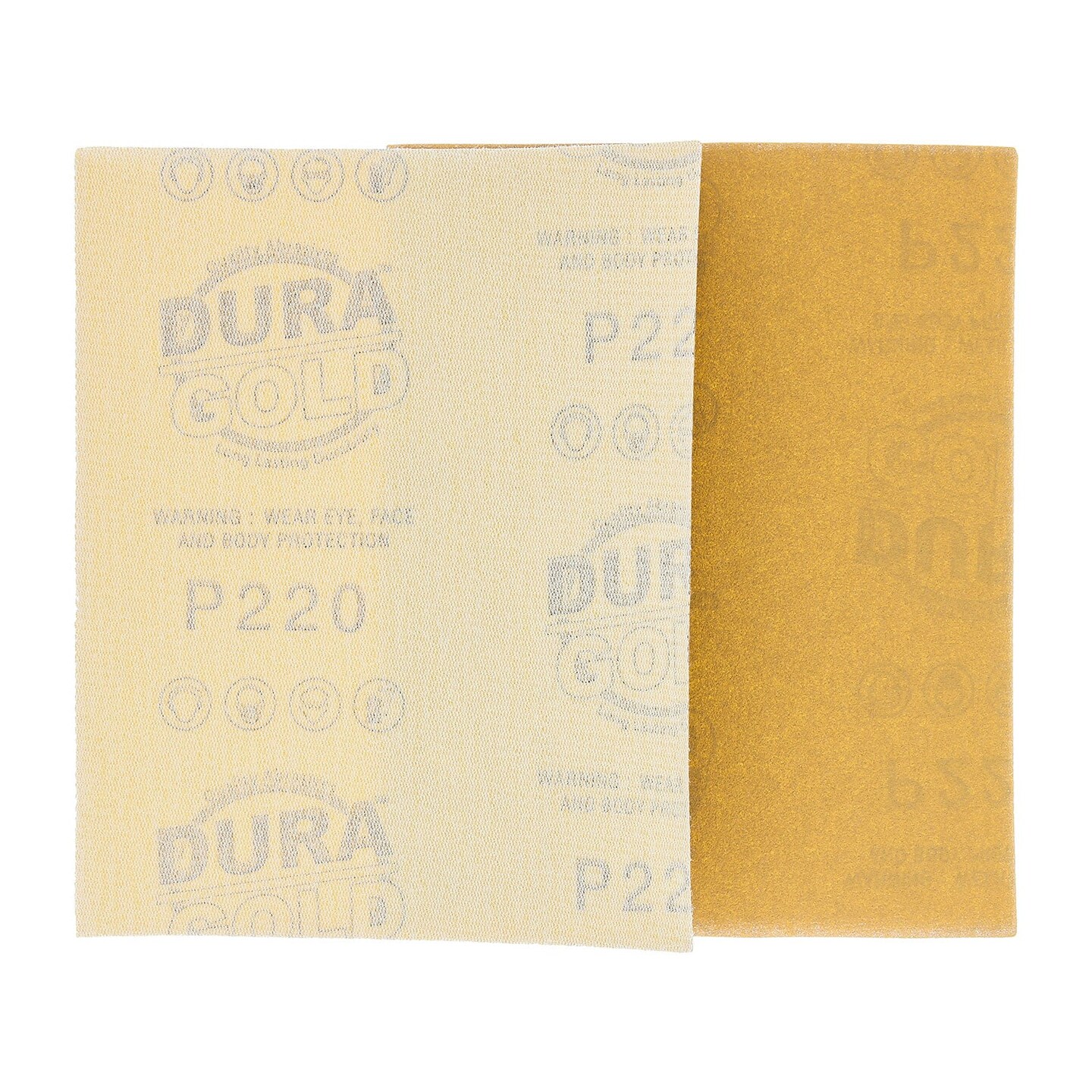 220 Grit - 1/4 Sheet Hook &#x26; Loop Sandpaper 5.5&#x22; x 4.5&#x22; - For Automotive &#x26; Wookworking Palm Sanders - Box of 25