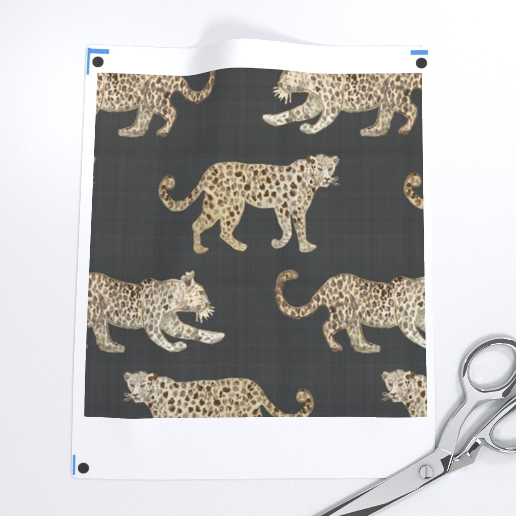 Watercolor Leopard Brown Black Whimsical Safari Chinoiserie Animal Print Custom Removable Wallpaper by Spoonflower Peel & Stick Wallpaper 2FT Wide