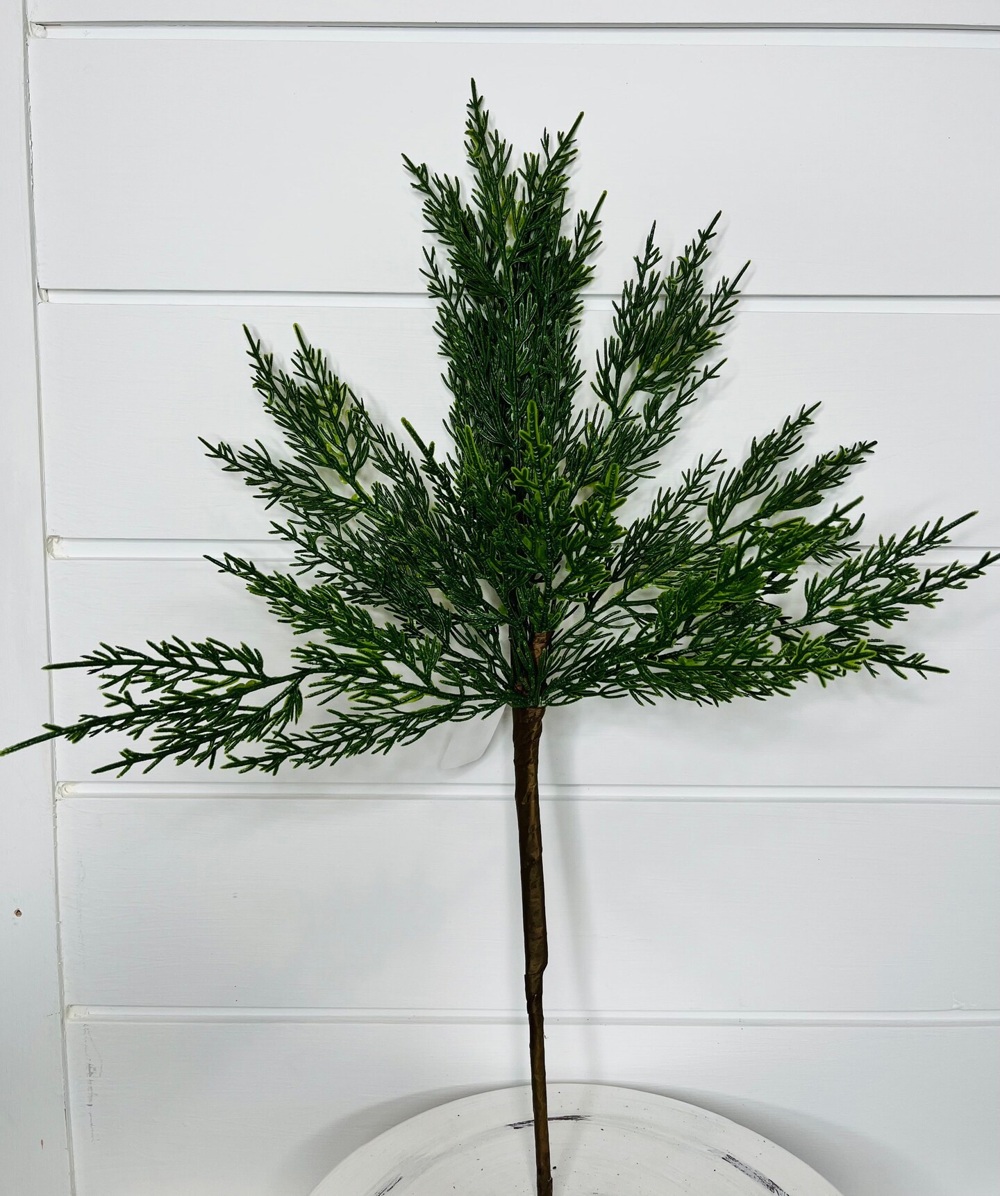Elegant Artificial Cypress Stem/Spray - Lifelike Green Foliage for Versatile Decor-(XX7979)